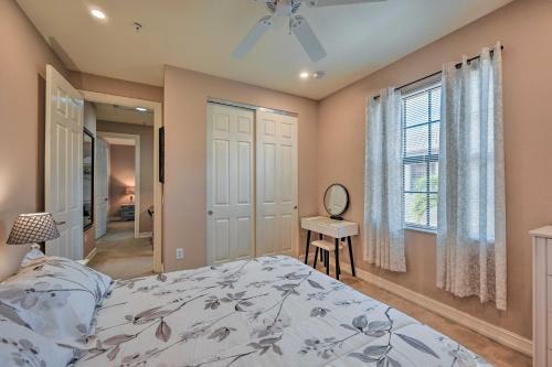 a bedroom with a bed and a window at Naples Resort Townhome with Endless Amenities! in Lely Resort