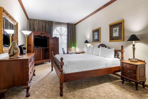 a bedroom with a large bed and a television at Best Western Gateway Grand in Gainesville