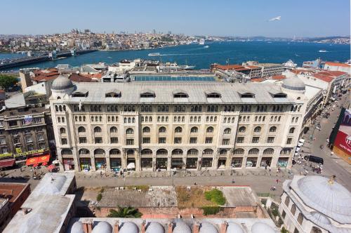 an overhead view of a large building in a city at Legacy Ottoman Hotel Istanbul Old City in Istanbul