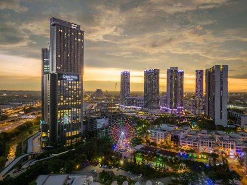 Vue générale sur Shah Alam ou vue de la ville depuis l'hôtel