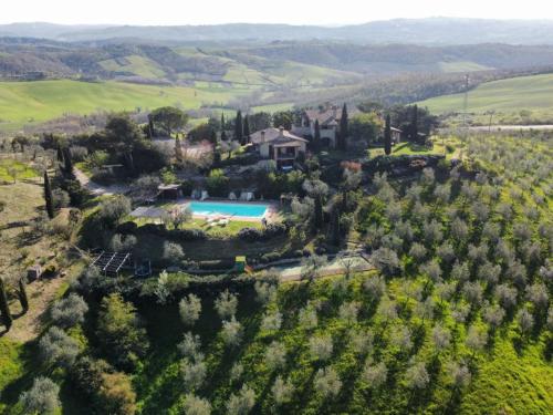an aerial view of a estate with a vineyard at Apartment Allerona-1 by Interhome in Allerona