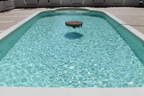 una piscina con un juguete en el agua en Hotel Corallo en Villapiana