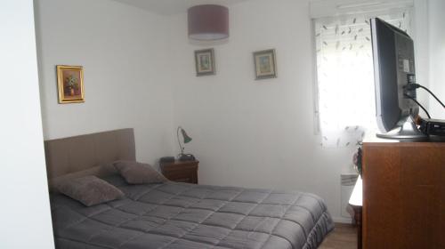 Posteľ alebo postele v izbe v ubytovaní appartement T2 résidence odyssée st Valéry en caux