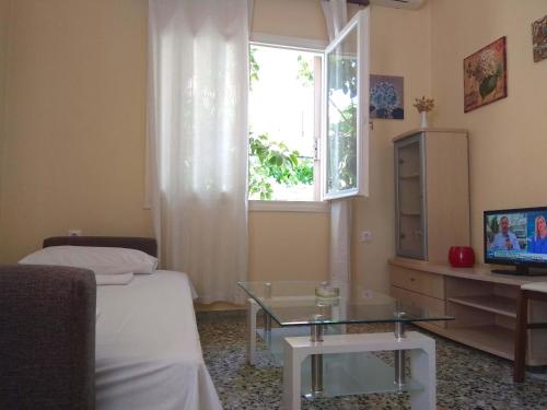 Televízia a/alebo spoločenská miestnosť v ubytovaní OLEA Apartments