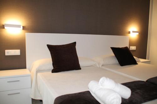 Cama o camas de una habitación en Baixo a Lua Rooming