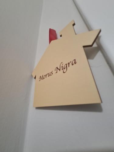 a cardboard box with the wordautsmetrica written on it at Mulberry House in Trani