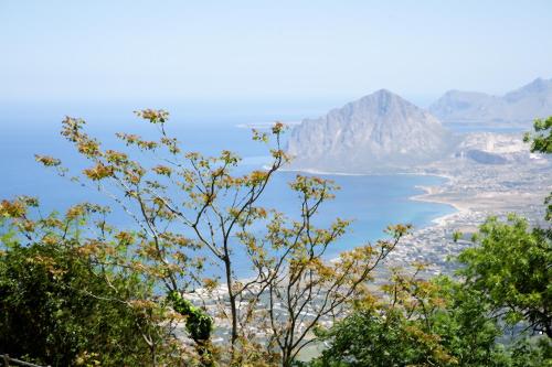 a view of a mountain and a body of water at SAN FRANCESCO 67 - Erice Vetta in Erice