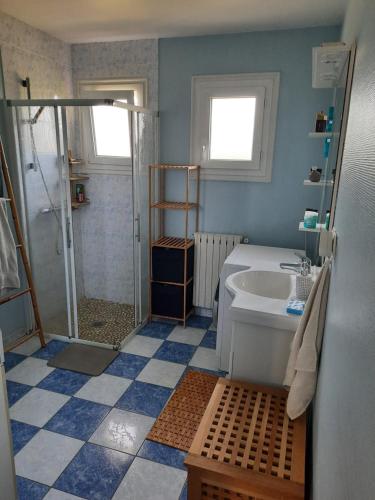 ห้องน้ำของ Chambres tranquilles en campagne