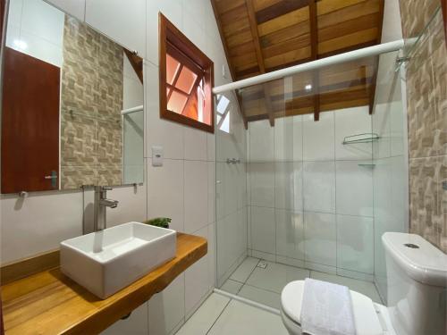 Phòng tắm tại Pousada Recanto do Sauá - Monte Verde