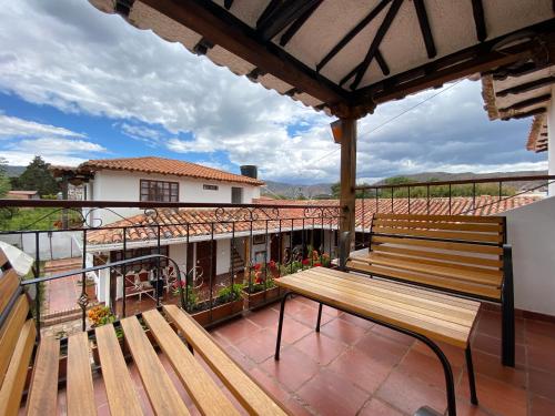 Balkoni atau teres di Hotel Evoque Sáchica