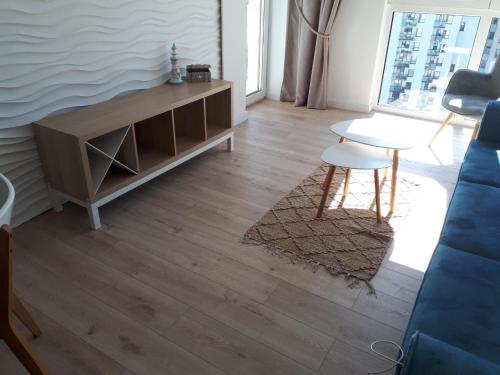 אזור ישיבה ב-Przytulny Apartament nad morzem