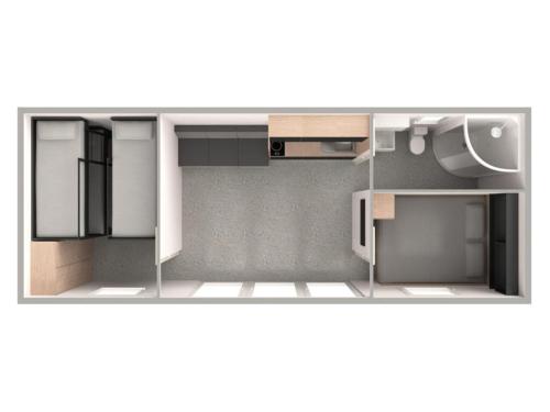 Načrt razporeditve prostorov v nastanitvi Mobile Homes Istria - Brioni Pula