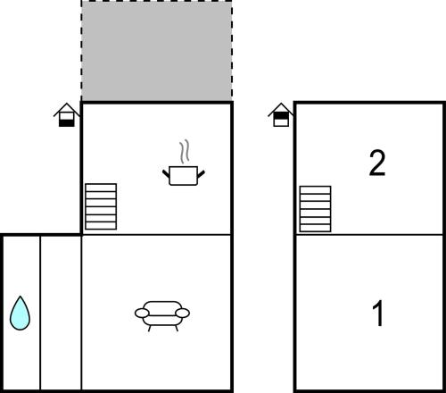 dos diagramas que muestren cómo calcular el volumen de una habitación en 2 Bedroom Stunning Home In Hgster, en Högsäter