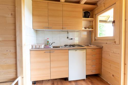 Una cocina o cocineta en Glamping Laze