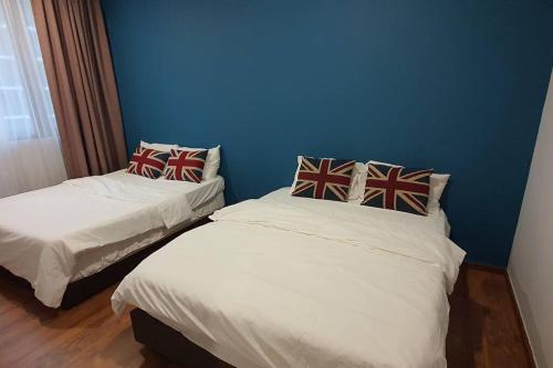 Un pat sau paturi într-o cameră la Lovely Jazz 1 3bedrooms with 2 Card LV9