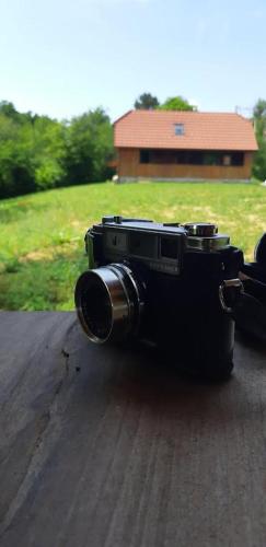 a camera sitting on the side of a road at Bakina iža in Duga Resa