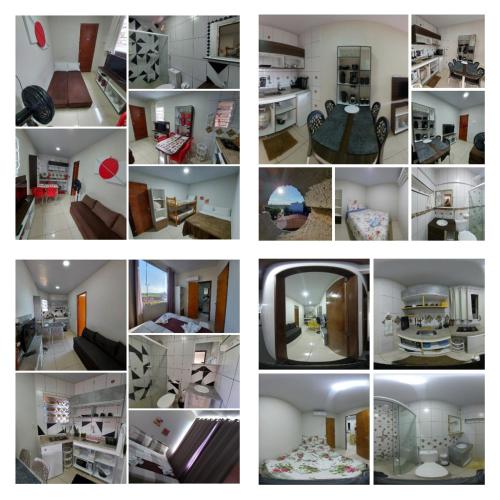 a collage of different pictures of a room at Flats Atitude Maragogi centro in Maragogi