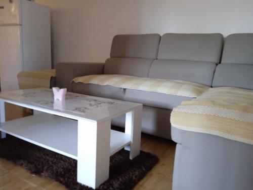 a living room with a couch and a coffee table at Apartman Josipa in Peroj