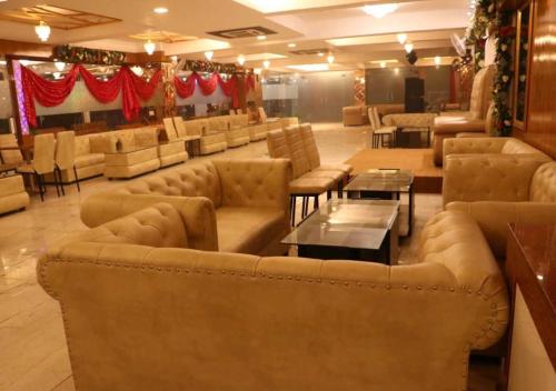 Ruang duduk di Hotel Haveli Palace
