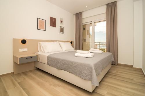 Łóżko lub łóżka w pokoju w obiekcie Allview apartments