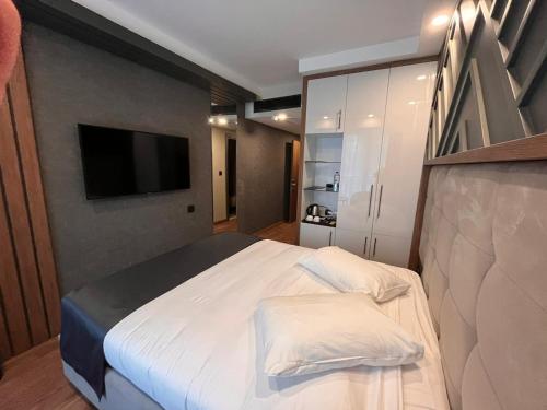 Cabir Deluxe Hotel Sapancaにあるベッド