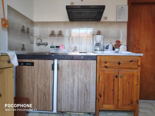 Kuchyň nebo kuchyňský kout v ubytování Katerina Apartments