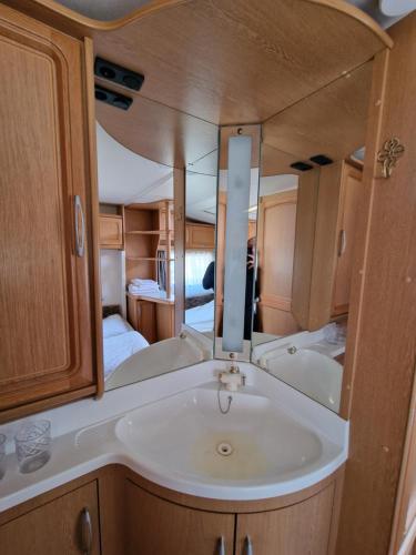 Koupelna v ubytování Bogen Hostel