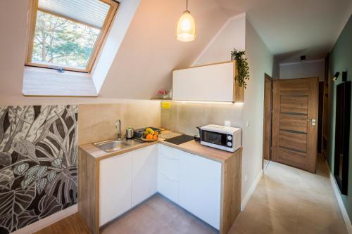 Η κουζίνα ή μικρή κουζίνα στο Apartamenty Camping Morski