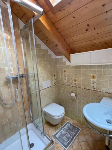 Koupelna v ubytování A Cammarella holiday house