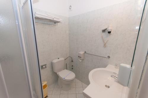 Koupelna v ubytování Hotel Lavanda