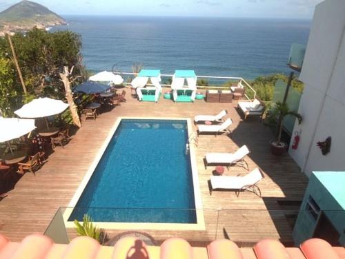 Kolam renang di atau dekat dengan Pousada e Restaurante Vista Turquesa