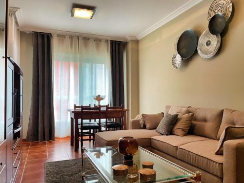 Istumisnurk majutusasutuses Apartamento turístico en Sanxenxo