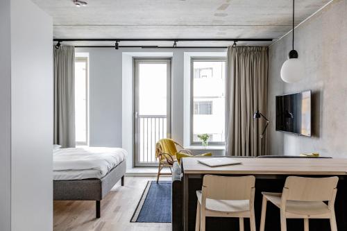 Postel nebo postele na pokoji v ubytování Comfort Hotel Solna Arenastaden