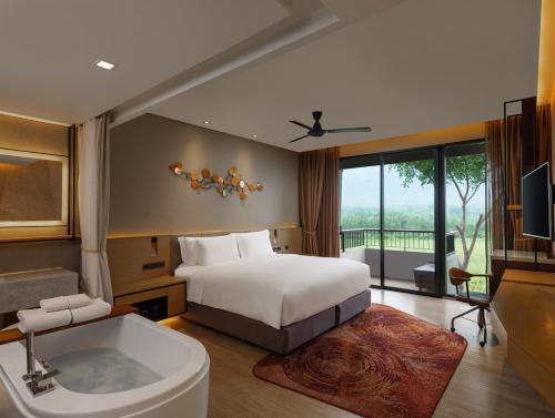Ein Bett oder Betten in einem Zimmer der Unterkunft dusitD2 Khao Yai