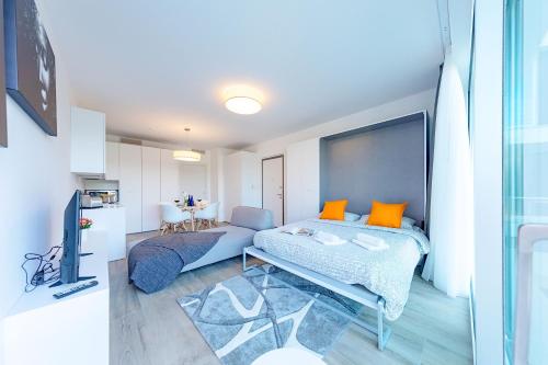 Postel nebo postele na pokoji v ubytování Bristol Exclusive by Wonderful Italy