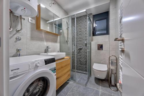 Koupelna v ubytování Andrijana Home