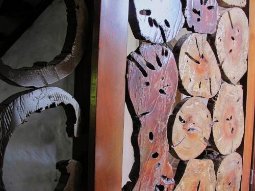 a painting of a cactus on a wall at Hotel Campestre San Joaquin in Garzón