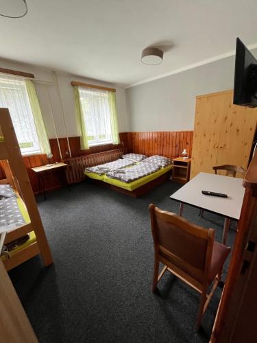 TV a/nebo společenská místnost v ubytování Pension Martinské údolí - dependance