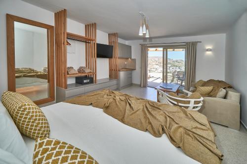 Posteľ alebo postele v izbe v ubytovaní Due Mari Mykonos
