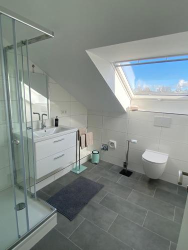 Ванна кімната в Ferienwohnungen Auf der Höhe