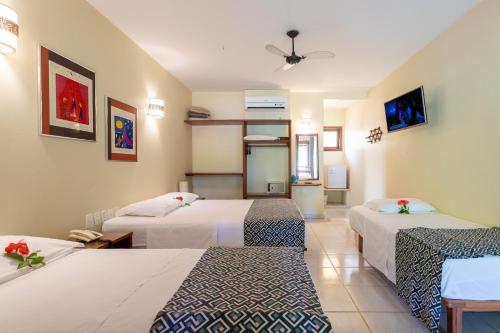 Katil atau katil-katil dalam bilik di Canto d Alvorada Hotel Pousada