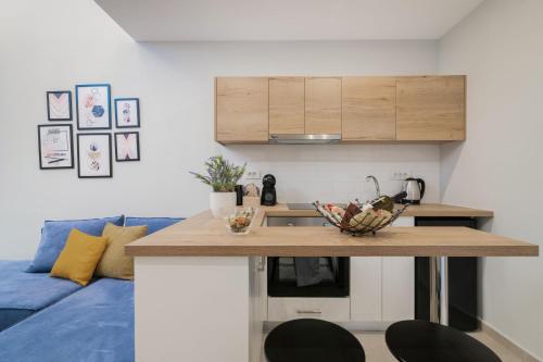 Η κουζίνα ή μικρή κουζίνα στο Stylish & elegant loft suite in the city center