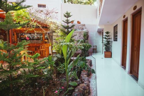 a garden in a house with plants at Villa Loretana in Yurimaguas