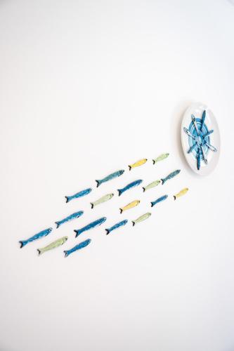 a group ofarrows arranged in a row on a white background at Mamma Mia in Positano