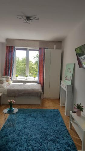 Posteľ alebo postele v izbe v ubytovaní Apartament Waszyngtona
