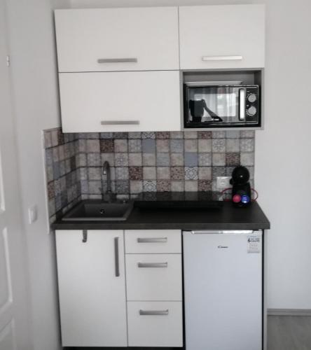 Kuchyň nebo kuchyňský kout v ubytování Werner Apartman