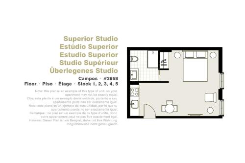 a floor plan of a small house with architectural elements at Lisbon Serviced Apartments - Campos in Lisbon