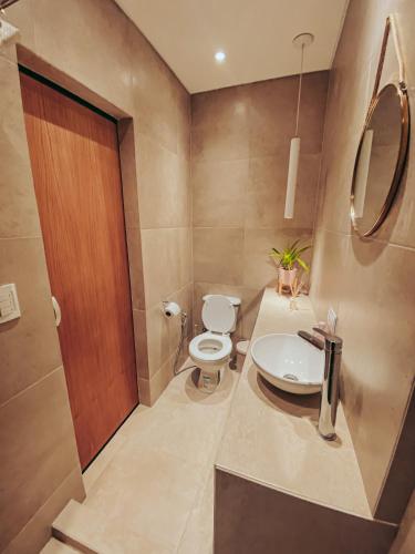 Vannituba majutusasutuses Depto moderno a cuadras del mar frente a Shopping Aldrey