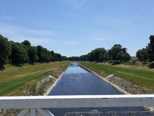 a view of a river from a bridge at Apartman Nena in Pirot