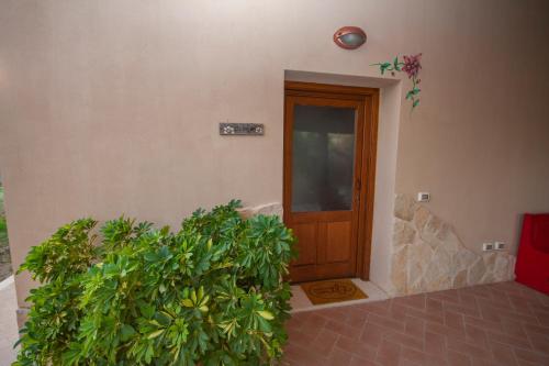 a entrance to a house with a wooden door at Agriturismo L'Istrice di Giò in Montalto di Castro